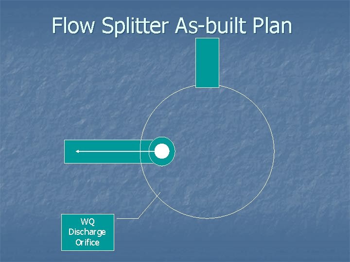 Flow Splitter As-built Plan WQ Discharge Orifice 