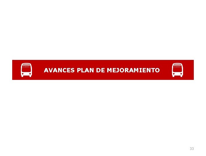 AVANCES PLAN DE MEJORAMIENTO 33 