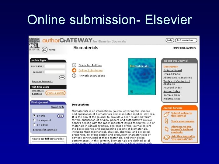 Online submission- Elsevier 