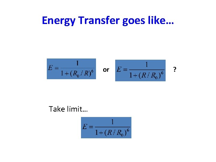 Energy Transfer goes like… or Take limit… ? 