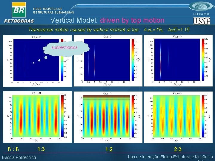 REDE TEMÁTICA DE ESTRUTURAS SUBMARINAS Vertical Model: driven by top motion Transversal motion caused
