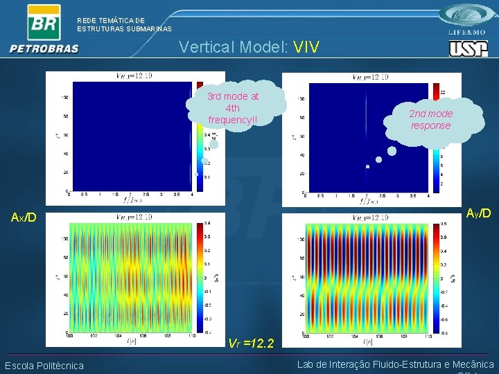 REDE TEMÁTICA DE ESTRUTURAS SUBMARINAS Vertical Model: VIV 3 rd mode at 4 th