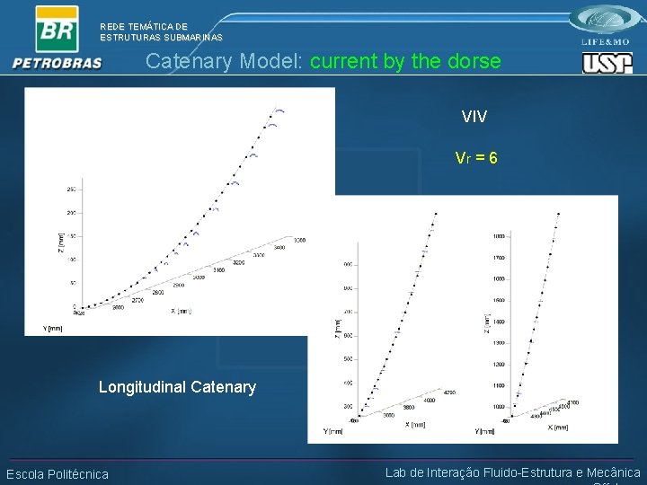 REDE TEMÁTICA DE ESTRUTURAS SUBMARINAS Catenary Model: current by the dorse VIV Vr =