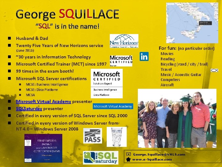 George SQ UILLLACE SQL ” is in the name! “SQL n Husband & Dad