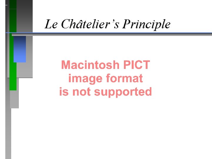 Le Châtelier’s Principle 