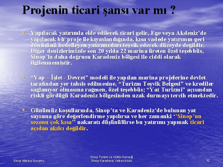 Projenin ticari şansı var mı ? • Yapılacak yatırımla elde edilecek ticari gelir, Ege