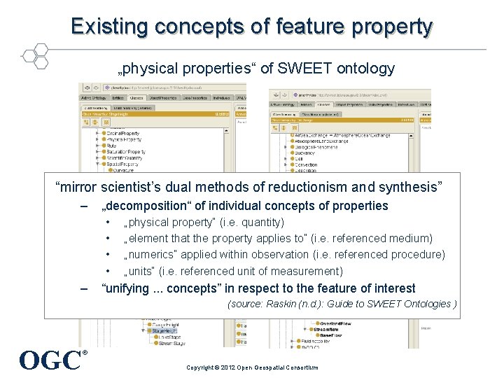 Existing concepts of feature property „physical properties“ of SWEET ontology “mirror scientist’s dual methods