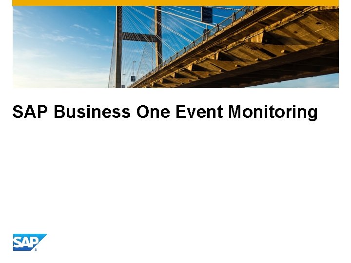 SAP Business One Event Monitoring 