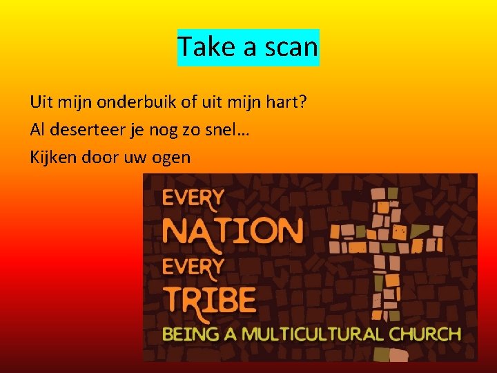 Take a scan Uit mijn onderbuik of uit mijn hart? Al deserteer je nog