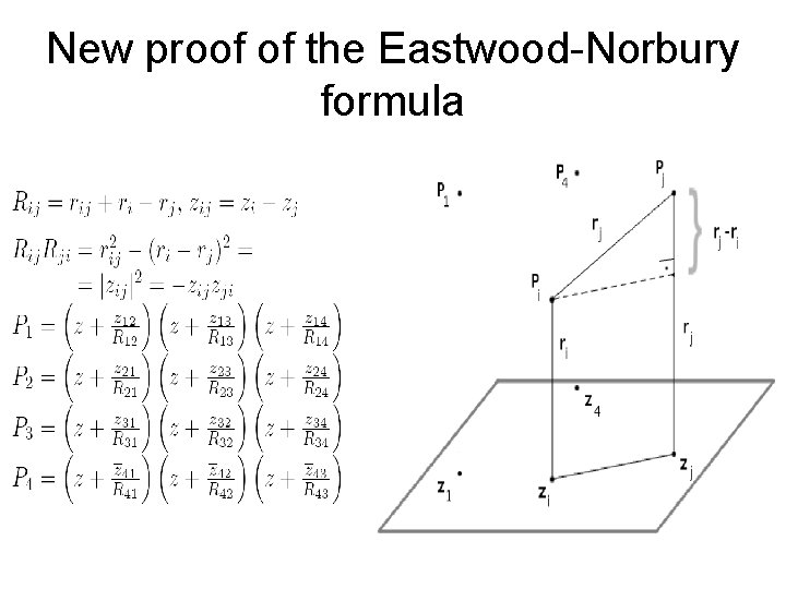 New proof of the Eastwood-Norbury formula 
