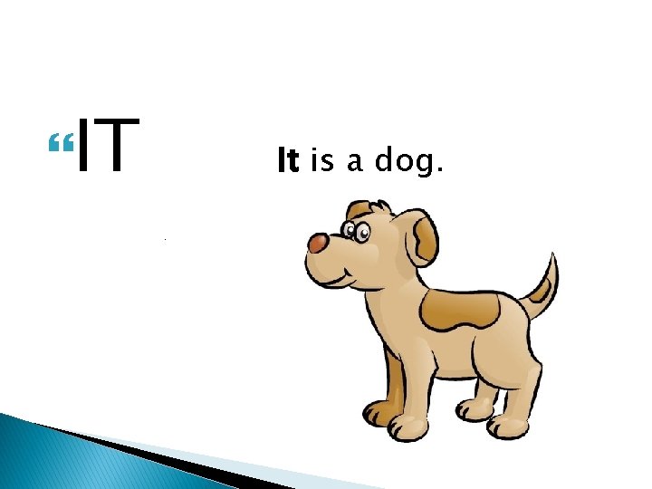  IT It is a dog. . 