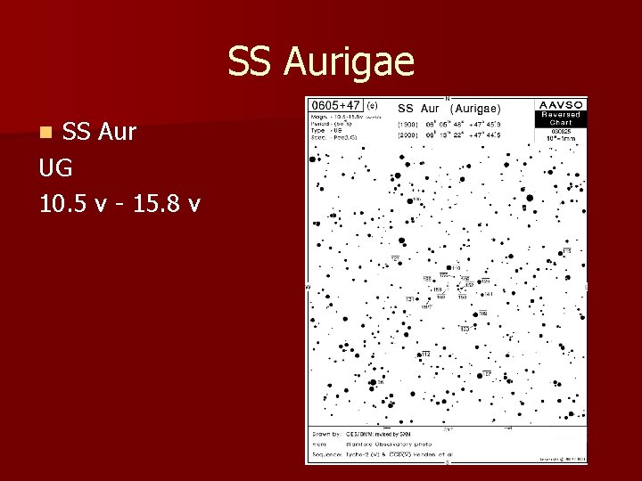 SS Aurigae SS Aur UG 10. 5 v - 15. 8 v n 