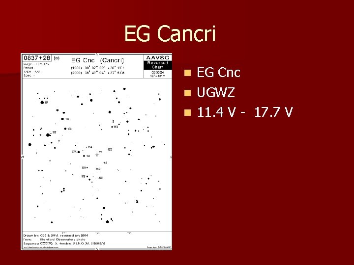 EG Cancri EG Cnc n UGWZ n 11. 4 V - 17. 7 V