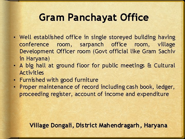Gram Panchayat Office • Well established office in single storeyed building having conference room, Gram Panchayat Office • Well established office in single storeyed building having conference room,
