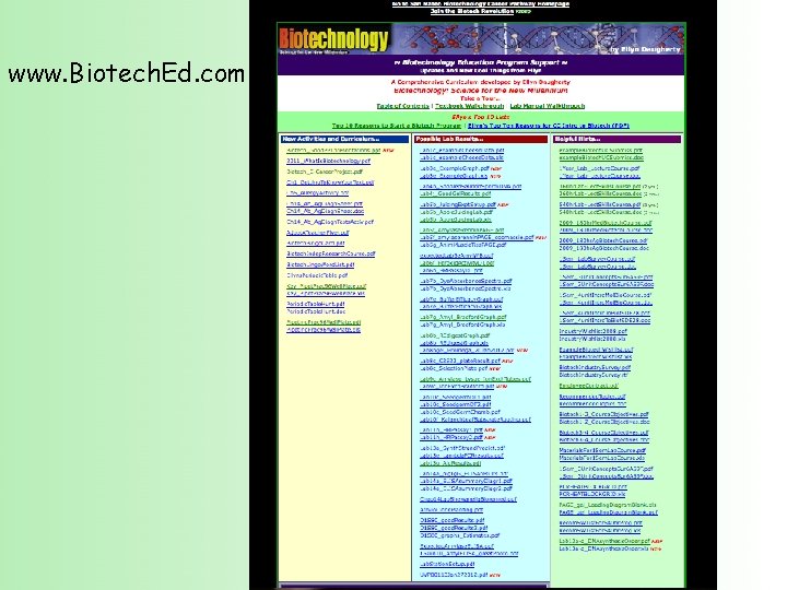 www. Biotech. Ed. com 
