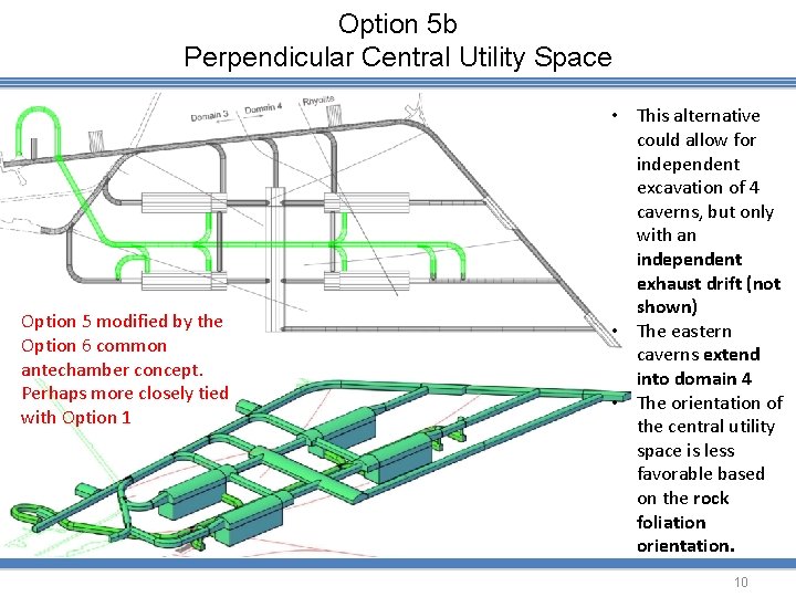 Option 5 b Perpendicular Central Utility Space Option 5 modified by the Option 6