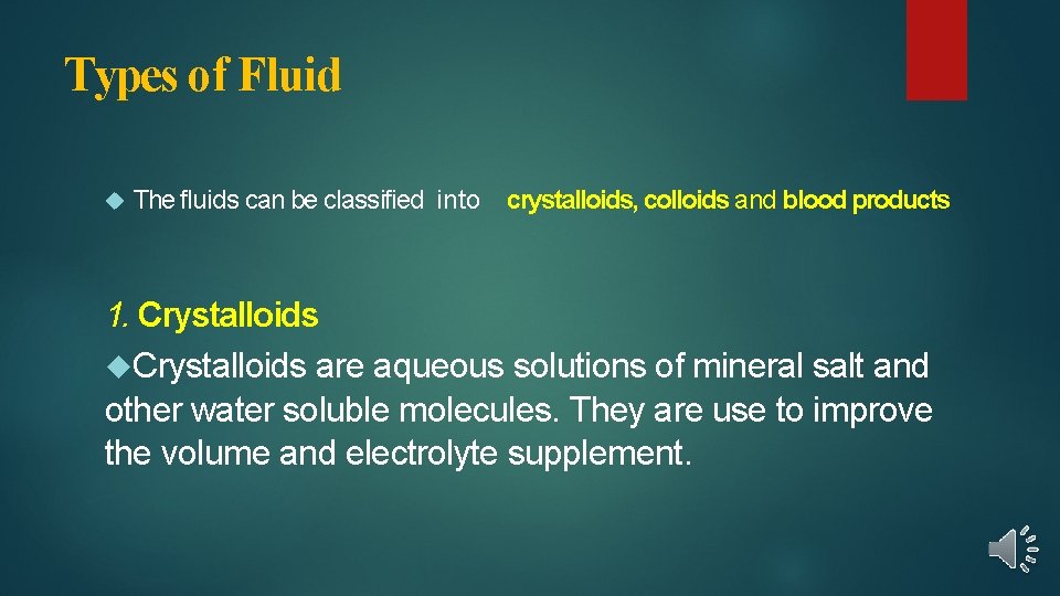 FLUID AND ELECTROLYTE Part 1 Repersented by Dr