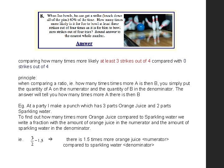 comparing how many times more likely at least 3 strikes out of 4 compared
