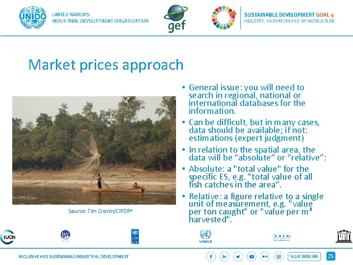 Market prices approach Source: Tim Cronin/CIFOR 4 • General issue: you will need to