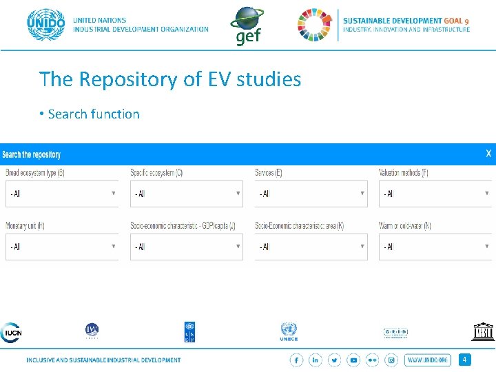 The Repository of EV studies • Search function 4 