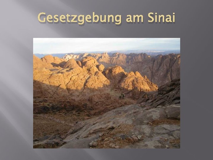 Gesetzgebung am Sinai 