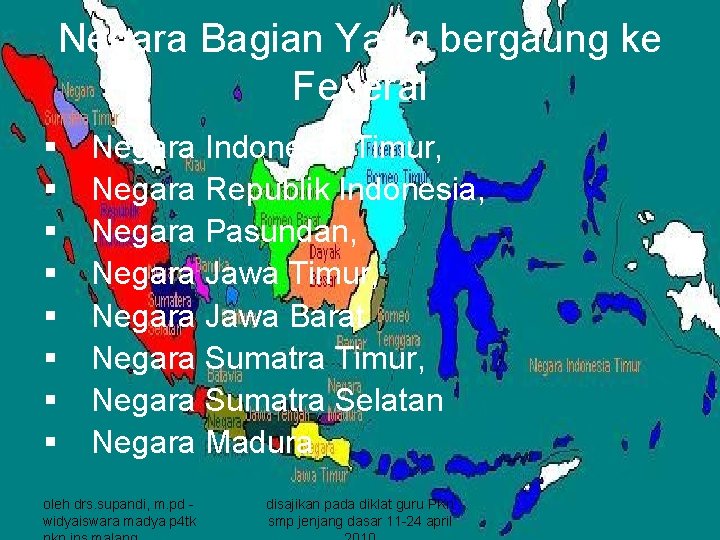 Negara Bagian Yang bergaung ke Federal § § § § Negara Indonesia Timur, Negara