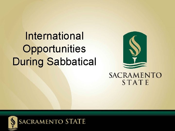 International Opportunities During Sabbatical 