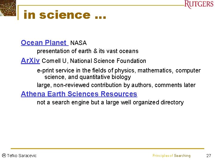 in science … Ocean Planet NASA presentation of earth & its vast oceans Ar.