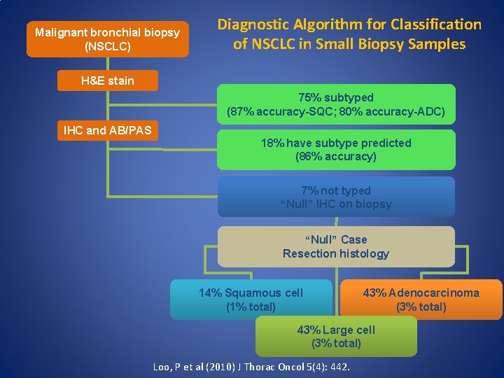 Malignant bronchial biopsy (NSCLC) Diagnostic Algorithm for Classification of NSCLC in Small Biopsy Samples
