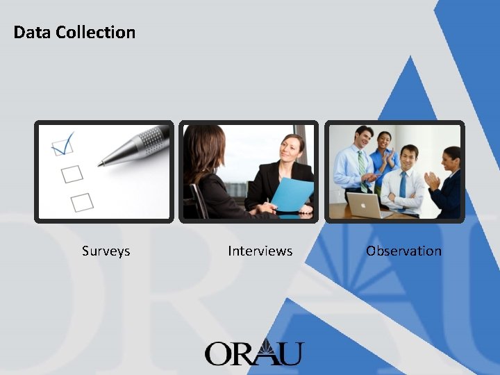 Data Collection Surveys Interviews Observation 