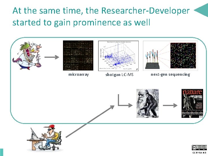 At the same time, the Researcher-Developer started to gain prominence as well microarray shotgun