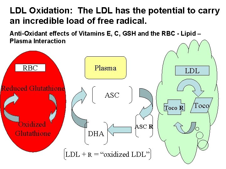 LDL Oxidation: The LDL has the potential to carry an incredible load of free