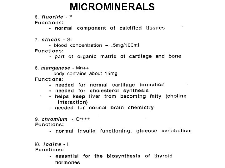 MICROMINERALS 