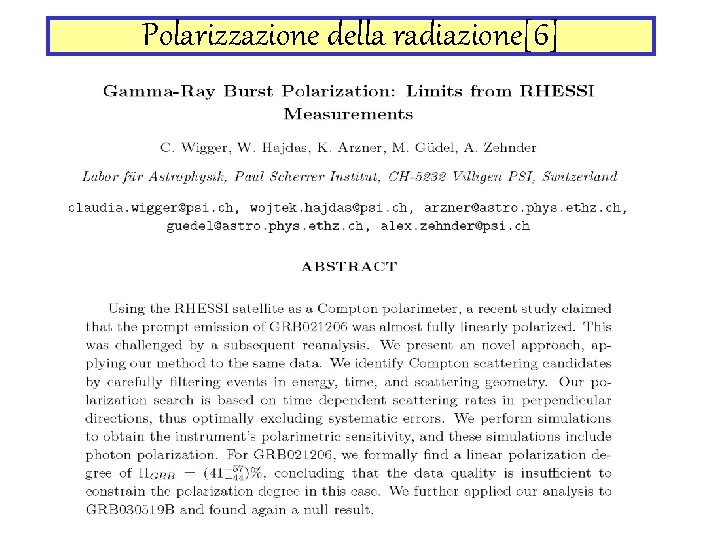 Polarizzazione della radiazione[6] 