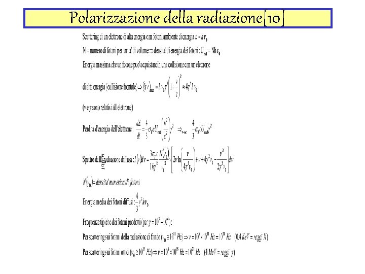 Polarizzazione della radiazione[10] 