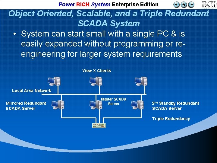 Power RICH System Enterprise Edition Object Oriented, Scalable, and a Triple Redundant SCADA System