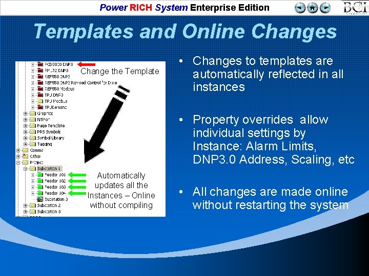 Power RICH System Enterprise Edition Templates and Online Changes Change the Template • Changes