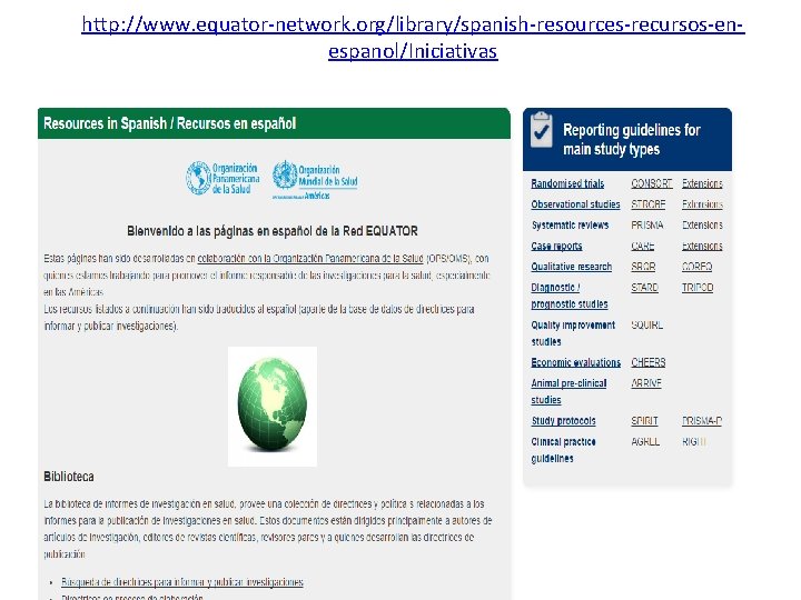 http: //www. equator-network. org/library/spanish-resources-recursos-enespanol/Iniciativas 