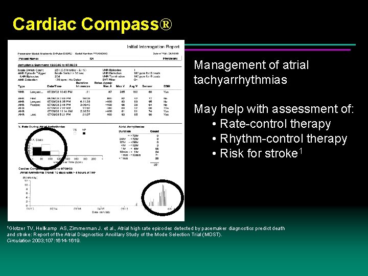 Cardiac Compass® Management of atrial tachyarrhythmias May help with assessment of: • Rate-control therapy