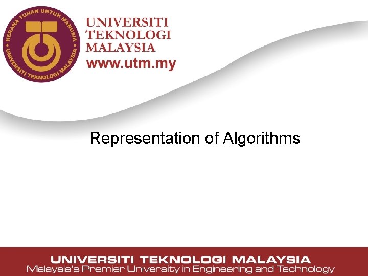 Representation of Algorithms 