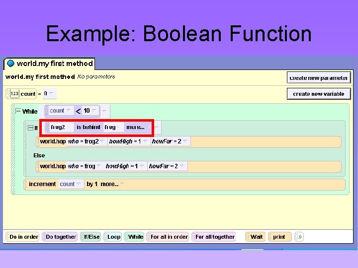 Example: Boolean Function Example: Boolean Function