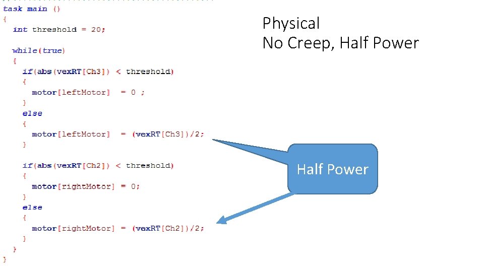 Physical No Creep, Half Power Physical No Creep, Half Power