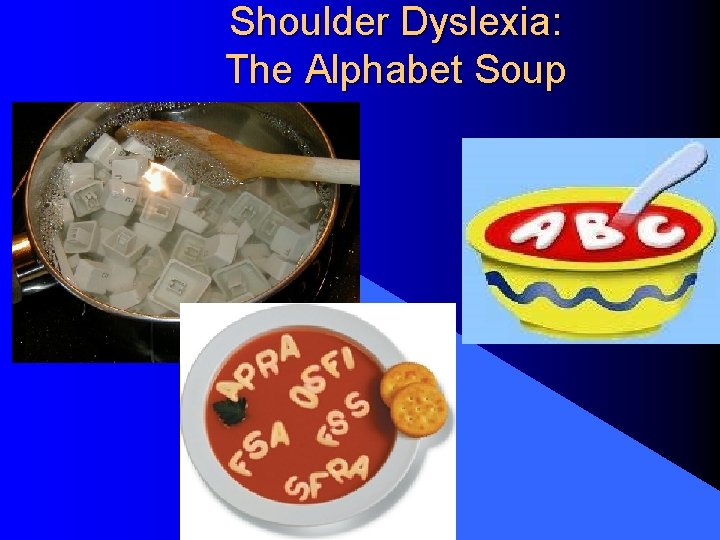 Shoulder Dyslexia: The Alphabet Soup 