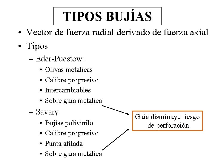 TIPOS BUJÍAS • Vector de fuerza radial derivado de fuerza axial • Tipos –