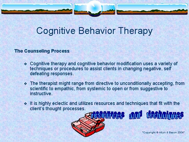 Cognitive Behavior Therapy The Counseling Process v Cognitive therapy and cognitive behavior modification uses