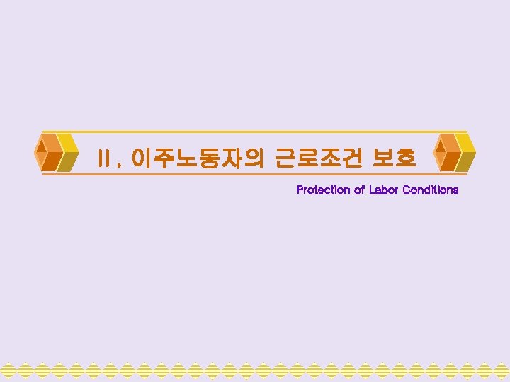 Ⅱ. 이주노동자의 근로조건 보호 Protection of Labor Conditions 