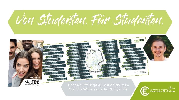 Von Studenten. Für Studenten. Über 40 Orte in ganz Deutschland zum Start ins Wintersemester