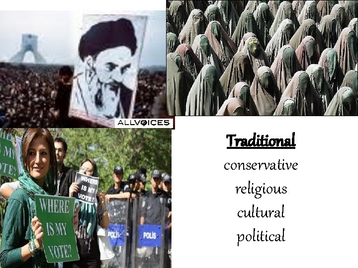 Traditional conservative religious cultural political 