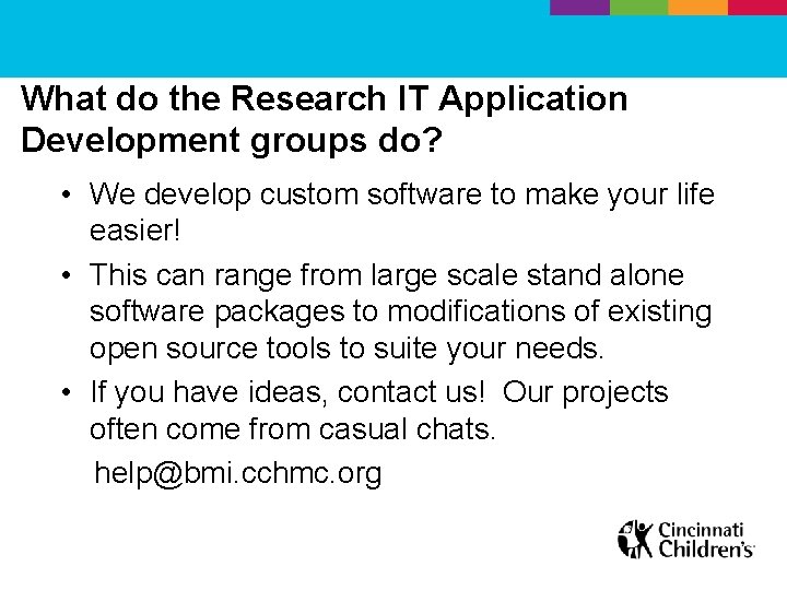 Custom Software Development for Clinical and Basic Research