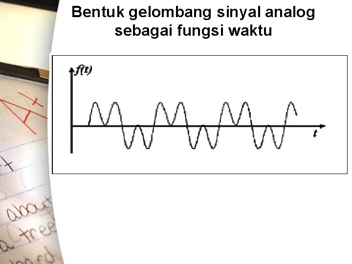 Bentuk gelombang sinyal analog sebagai fungsi waktu 